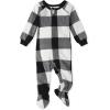 imageThe Childrens Place Baby Family Matching Holiday Pajama Sets FleeceBlackWhite Check