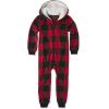 imageThe Childrens Place Baby and Kids Sibling Matching Christmas Pajama Sets FleeceRedBlack Check