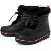 imageThe Childrens Place Girls Faux Fur Trim Winter Snow BootBlack Toggle