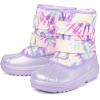 imageThe Childrens Place Girls Faux Fur Trim Winter Snow BootPurple Cream Swirl