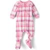 imageThe Childrens Place Baby Girls and Toddler Fleece ZipFront One Piece Footed PajamaCloud Plaid