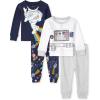 imageThe Childrens Place Baby Girls and Toddler Long Sleeve Top and Pants Snug Fit 100 Cotton 2 Piece Pajama Sets 2PackAstronaut UniformGraphic 2pack