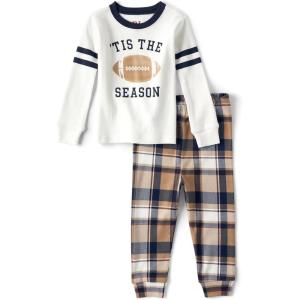 imageThe Childrens Place Baby Family Matching Football Pajama Sets CottonTis the Season