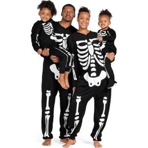 imageThe Childrens Place Baby Family Matching Holiday Pajama Sets FleeceHalloween Skeleton