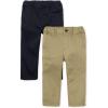 imageThe Childrens Place Baby Boys Uniform Skinny Chino PantsFlaxNew Navy 2pack