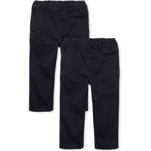imageThe Childrens Place Baby Boys Uniform Skinny Chino PantsNew Navy 2pack