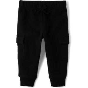 imageThe Childrens Place Baby Boys and Toddler Fleece Jogger Pants Black Cargo 3 Years