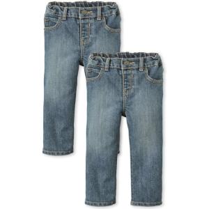 imageThe Childrens Place Baby Boys and Toddler Multipack Basic Bootcut JeansTide Pool 2pack