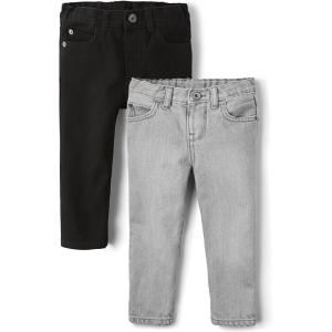 imageThe Childrens Place Baby and Toddler Boys Basic Skinny Jeans MultipackBlack WashDove Gray Wash 2pack