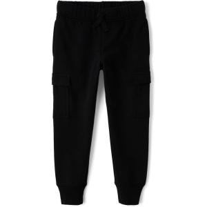 imageThe Childrens Place Boys Active Fleece Jogger PantsBlack Cargo