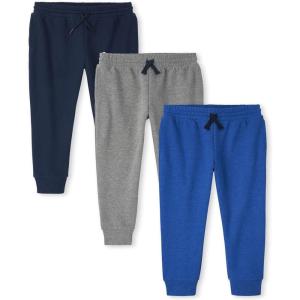 imageThe Childrens Place Boys Active Fleece Jogger PantsMulti Clr 3pack