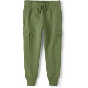 imageThe Childrens Place Boys Active Fleece Jogger PantsOlive Cargo