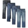 imageThe Childrens Place Boys Multipack Basic Bootcut JeansDark JupiterDustbowl WashMed IndigoPierce Wash 4pack