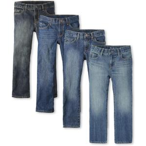 imageThe Childrens Place Boys Multipack Basic Bootcut JeansDark JupiterDustbowl WashMed IndigoPierce Wash 4pack