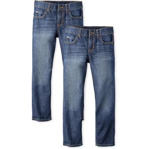 imageThe Childrens Place Boys Multipack Basic Straight Leg JeansDark Jupiter 2pack
