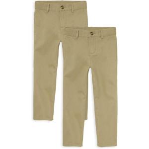 imageThe Childrens Place Boys Stretch Chino PantsFlax 2pack