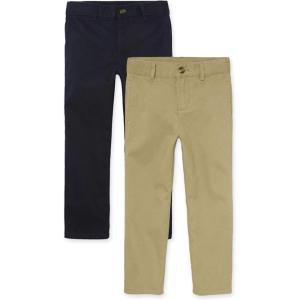 imageThe Childrens Place Boys Stretch Chino PantsFlaxTidal 2pack