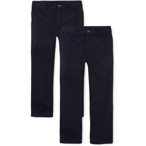 imageThe Childrens Place Boys Stretch Chino PantsNew Navy 2pack