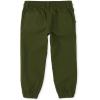 imageThe Childrens Place Girls Woven Stretch Pull on Jogger PantsDark Ivy