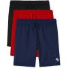 imageThe Childrens Place Boys Athletic Basketball ShortsBlack  Red  Navy