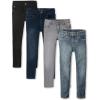 imageThe Childrens Place Boys Multipack Basic Stretch Skinny JeansBlack WashDove Gray WashTaft WashTide Pool 4pack