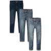 imageThe Childrens Place Boys Multipack Basic Stretch Skinny JeansMedium StoneTaft WashTide Pool 3pack