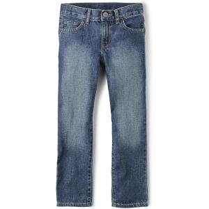 imageThe Childrens Place Boys Basic Bootcut JeansMed Indigo Single