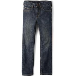 imageThe Childrens Place Boys Basic Straight Leg JeansDry Indigo Single