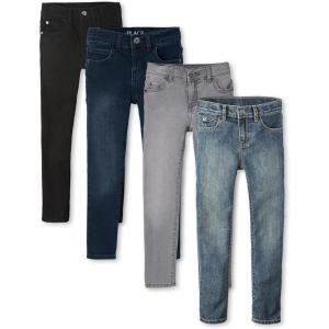 imageThe Childrens Place Boys Multipack Basic Stretch Skinny JeansBlack WashDove Gray WashTaft WashTide Pool 4pack