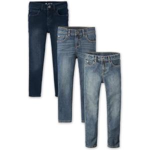imageThe Childrens Place Boys Multipack Basic Stretch Skinny JeansMedium StoneTaft WashTide Pool 3pack
