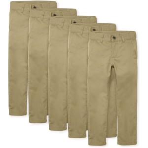 imageThe Childrens Place Boys Skinny Chino PantsFlax 5pack