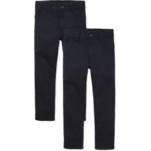 imageThe Childrens Place Boys Skinny Chino PantsNew Navy 2pack