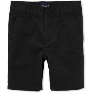 imageThe Childrens Place Boys Stretch Chino ShortsBlack Single