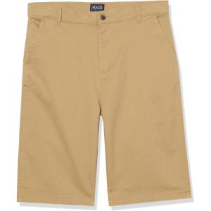 imageThe Childrens Place Boys Stretch Chino ShortsFlax 3pack