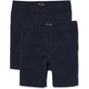 imageThe Childrens Place Boys Stretch Chino ShortsNew Navy 2pack