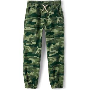 imageThe Childrens Place Boys Woven Stretch Pull on Jogger PantsGreenwich