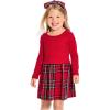 imageThe Childrens Place Baby Girls and Toddler Long Sleeve Casual DressesClassic Red Plaid