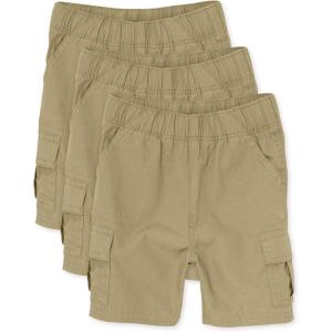 imageThe Childrens Place Baby Boys Pull On Cargo ShortsFlax 3pack