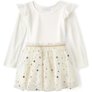 imageThe Childrens Place Baby Girls and Toddler Long Sleeve Casual DressesHoliday Sparkle