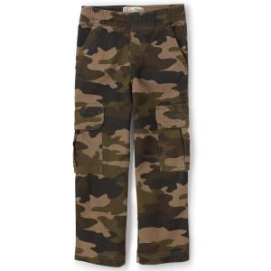 imageThe Childrens Place Boys Pull on Cargo PantsOlive Camo Single