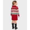 imageThe Childrens Place Baby Girls and Toddler Long Sleeve Sweater DressClassic Red Fairisle