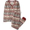 imageThe Childrens Place Baby Toddler 2 Piece Family Matching Thermal Pajamas SetsWinter Fairisle