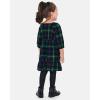 imageThe Childrens Placeand Toddler Short Sleeve Fashion Dress3T Green Plaid