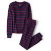 imageThe Childrens Place Boys Long Sleeve Top and Pants Snug Fit 100 Cotton 2 Piece Pajama SetsRuby Vday Stripe