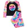imageThe Childrens Place Girls Long Sleeve Top and Pants 2 Piece Pajama SetRetro Happy Face
