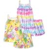imageThe Childrens Place Girls Sleeveless Tank Top and Shorts 2 Piece Pajama SetFloatieTie Dye 2pack