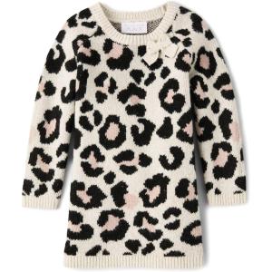 imageThe Childrens Place Baby Girls and Toddler Long Sleeve Sweater DressLeopard