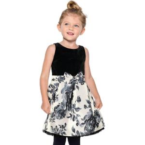 imageThe Childrens Place Baby Girls and Toddler Sleeveless Dressy DressesBlack White Floral