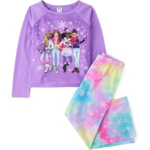 imageThe Childrens Place Girls Single Long Sleeve Top and Pants 2 Piece Pajamas SetsSnow Girls