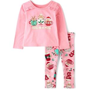 imageThe Childrens Place babygirls And Toddler 2 Piece OutfitHoliday Hug in a Mug